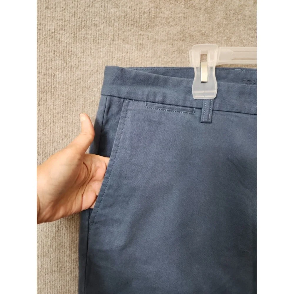 Old Navy Ultimate Slim Chino Pants Mens 36x32 Blue Stretch NEW